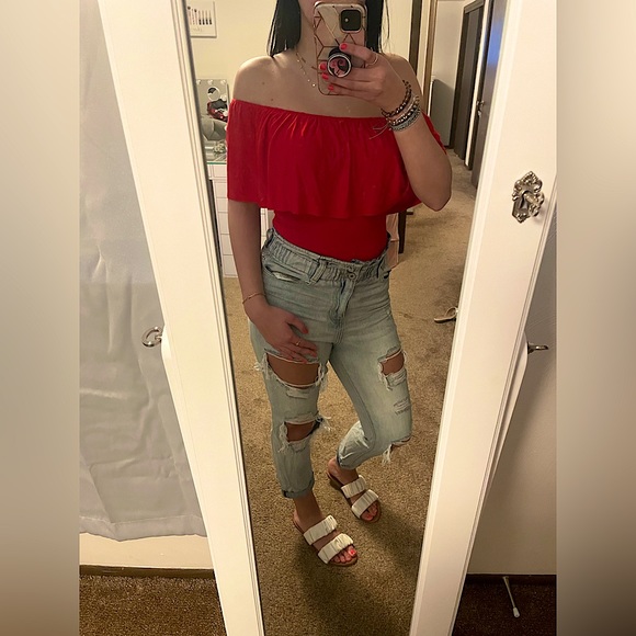 Red Body Suit. NWT - Picture 3 of 5